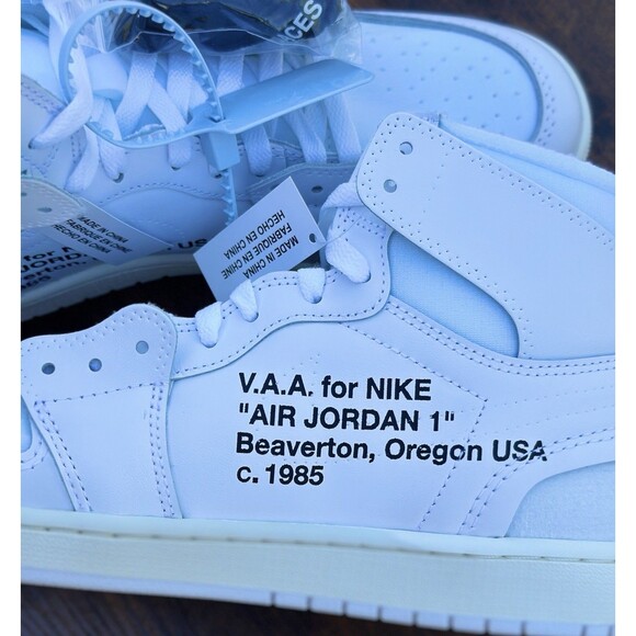 Nike Air Jordan 1 Retro High Off White White OG All DS Sz 10.5 100% Authentic main image 13
